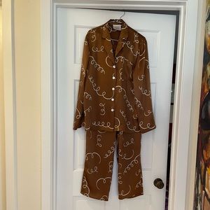 Silk satin 2 piece pajama set made for Clos du Val winery